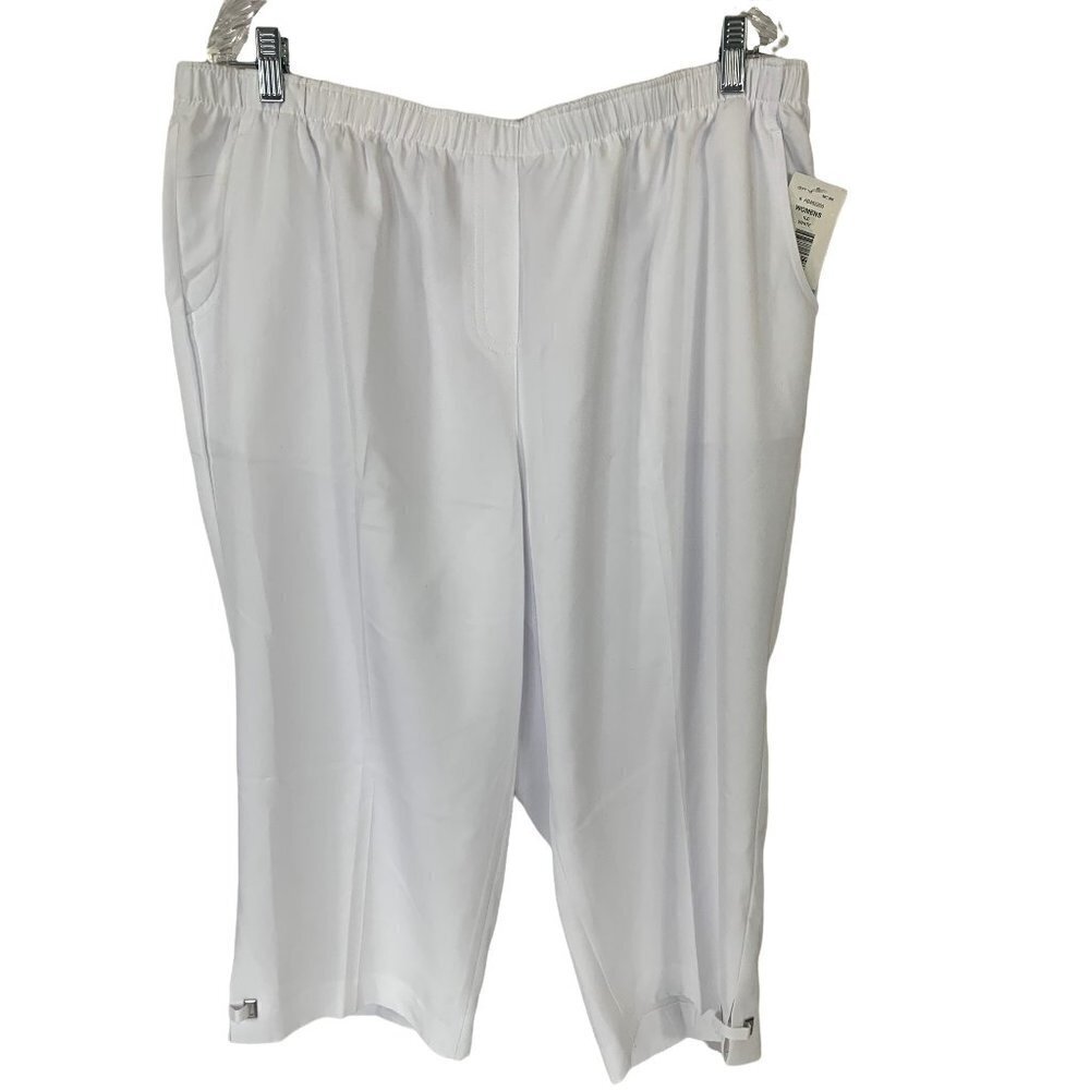 Allison Daley Women's Super White Capri Pants